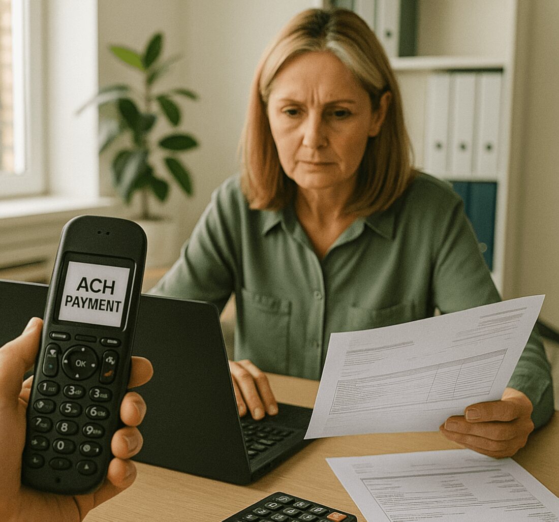 ACH payment being processed