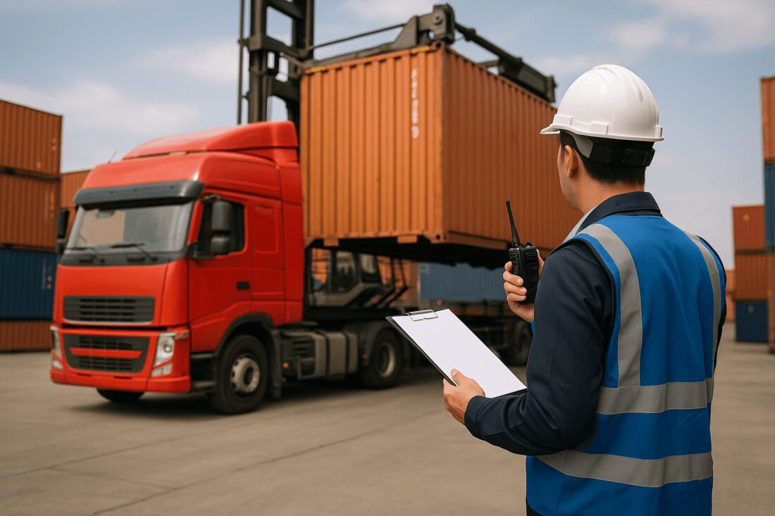 Container logistics at port